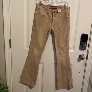 Super low BootCut Tan Corduroy Pants